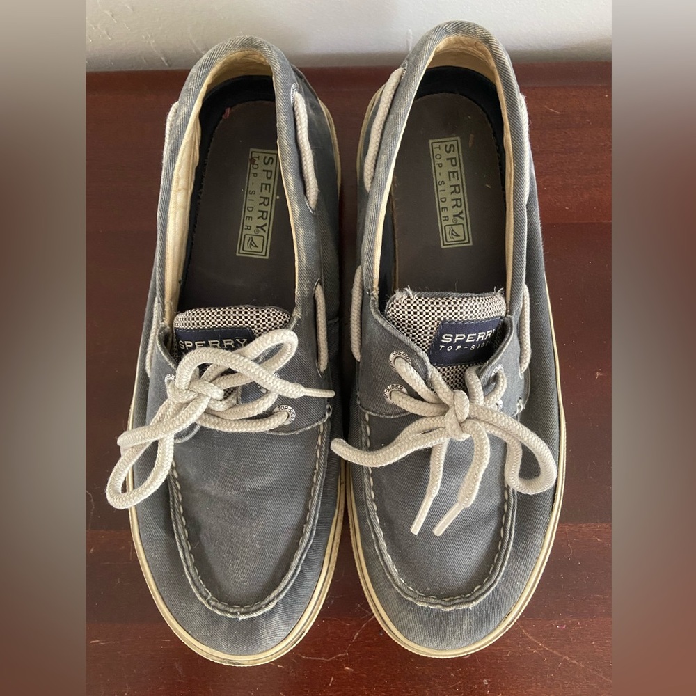 Men’s Sperry Top Sider Boat Shoes Two-Tone Gray Blue 8.5m